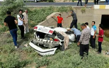 مرگ عجیب راننده سمند /عکس صحنه حادثه باروکردنی نیست 