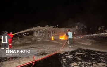 آتش‌سوزی گسترده در شهرک صنفی مواد غذایی آمل