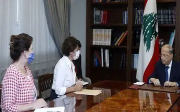 دیدار سفرای آمریکا و فرانسه با رئیس جمهور لبنان
