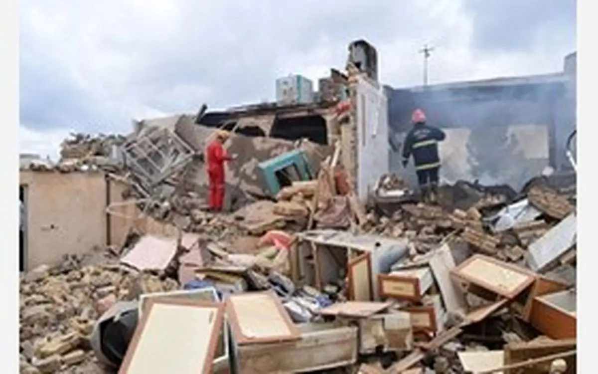 تخریب ساختمان مسکونی با انفجار گاز