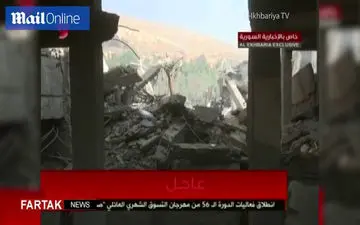 اولین فیلم از محل اصابت موشک ائتلاف آمریکایی