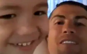 خنده‌های پسر خردسال رونالدو از شادی گل معروف پدرش