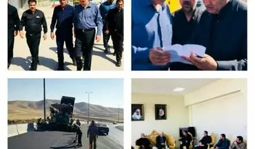 ‍ بازدید‍ معاون سازمان راهداری و حمل و نقل جاده‌ای کشور از پروژه‌های عمرانی کرمانشاه به خسروی 