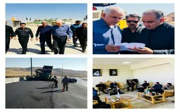 ‍ بازدید‍ معاون سازمان راهداری و حمل و نقل جاده‌ای کشور از پروژه‌های عمرانی کرمانشاه به خسروی 