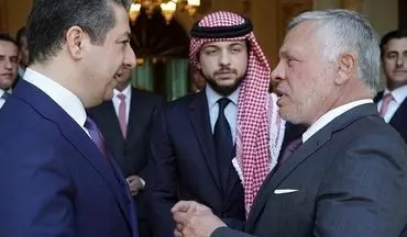 در دیدار پادشاه اردن و نخست‌وزیر اقلیم کردستان چه گذشت؟