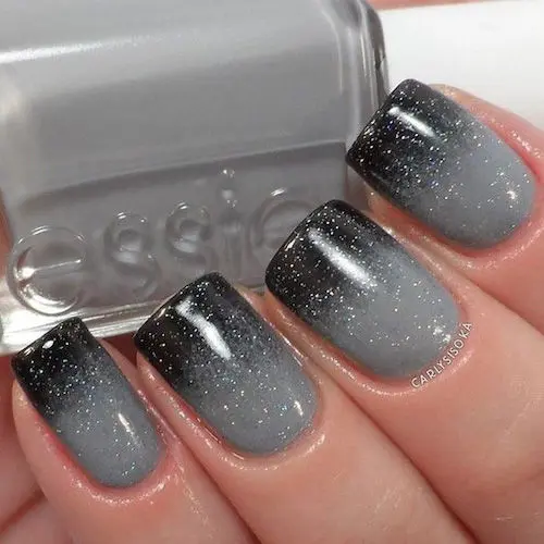 طراحی ناخن با لاک طوسی