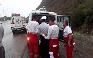 تصادف در جاده کرج- چالوس چهار مصدوم برجا گذاشت