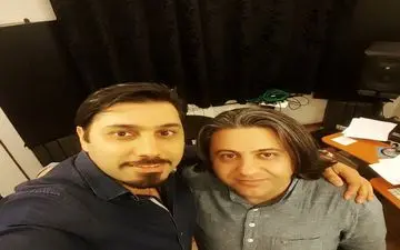 سلفی خواجه امیری با مرحوم افشین یدالهی 