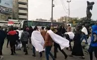 خروش مردم عراق در خیابان های بغداد برای شرکت در تظاهرات ضد اشغال