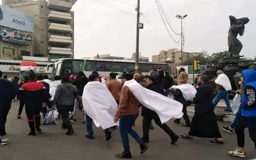 خروش مردم عراق در خیابان های بغداد برای شرکت در تظاهرات ضد اشغال