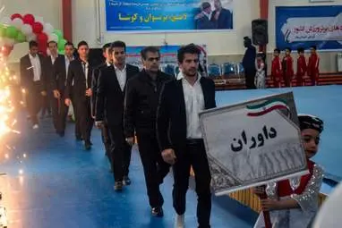 افتتاحیه رقابت‌های رشته ژیمناستیک - ترامپولین نخستین المپیاد استعدادهای ورزشی برتر کشور در  کرمانشاه 