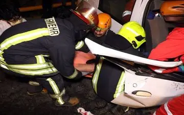 4 مجروح در تصادف 3 خودرو در مشهد