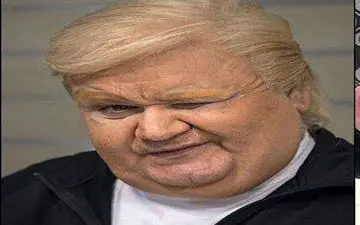 فیلم دیده نشده از گریم اکبر عبدی در نقش ترامپ