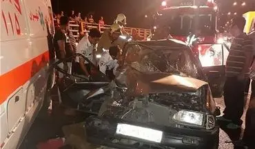  مرگ ۵ نفر در تصادف بامدادی ۳ خودروی پراید