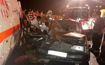  مرگ ۵ نفر در تصادف بامدادی ۳ خودروی پراید