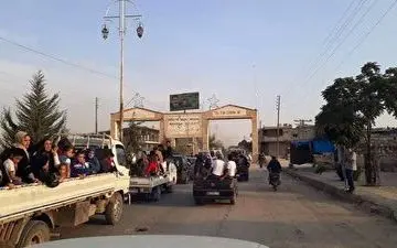 فیلم/فرار مردم مناطق شمالی سوریه در پی حمله نیروهای ترکیه