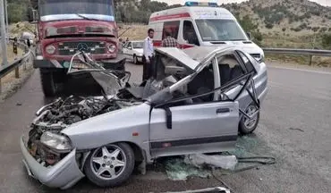 
برخورد مرگبار یک کامیون با پراید در محور «یاسوج - بابامیدان»
