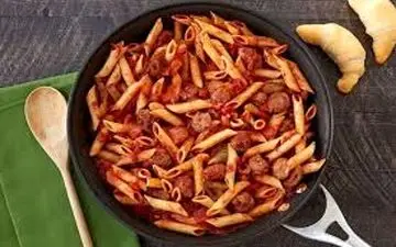 این غذا فوق العاده س| پاستا با سوسیس دودی 