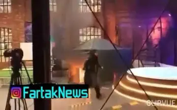 آتش سوزی در استودیوی برنامه میدون شبکه سه + فیلم