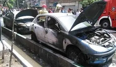جزئیات جدید از آتش‌سوزی زنجیره‌ای خودروها در خیابان پلیس تهران