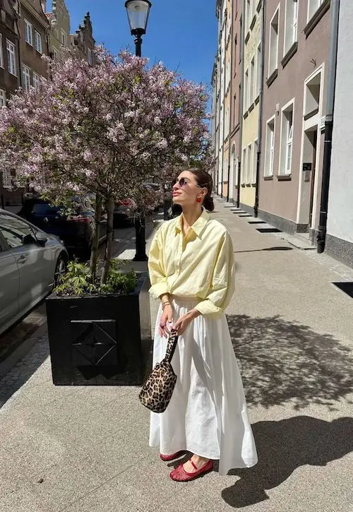 استایل بهاری با دامن