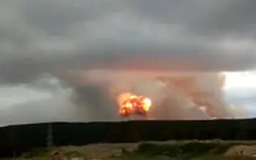 انفجار مهیب در زاغه مهمات روسیه