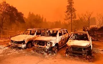 تصاویر آخرالزمانی از کالیفرنیا پس از آتش سوزی+فیلم