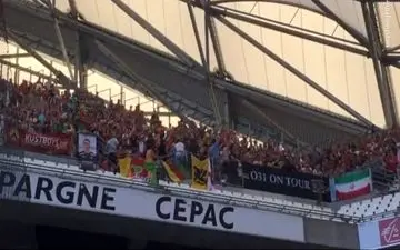 عکس/ هواداران رضاییان با پرچم ایران در فرانسه