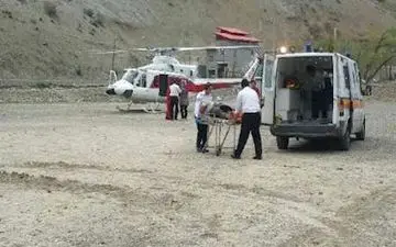 انتقال 11 زخمی 2 تصادف جاده کرج- چالوس با امداد هوایی 