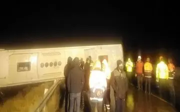  واژگونی اتوبوس در بیرجند 6 مجروح به جا گذاشت