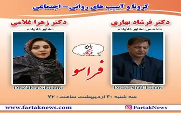 
آسیب های روانی- اجتماعی کرونا در جامعه و خانواده