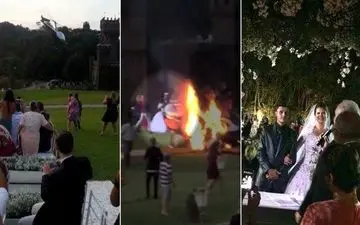 سقوط بالگرد عروس +عکس