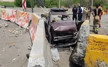 2 کشته در برخورد یک خودرو در جاده خاوران تهران با نیوجرسی