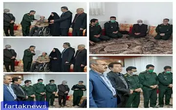 دیدار فرمانده سپاه امیرالمومنین (ع) باخانواده جانباز سرافراز مرحوم ناصر خان سهرابی