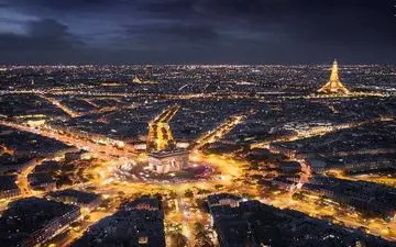  نمایی زیبا از شهر پاریس/ عکس