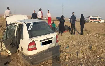 5 مصدوم در واژگونی پراید در جاده سرخه به آرادان؛ یک نفر با بالگرد به بیمارستان منتقل شد