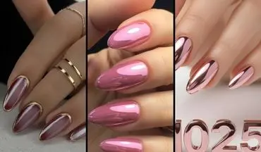 ۱۴ مدل ناخن صورتی متالیک؛ درخششی جسورانه برای انگشتان شما!