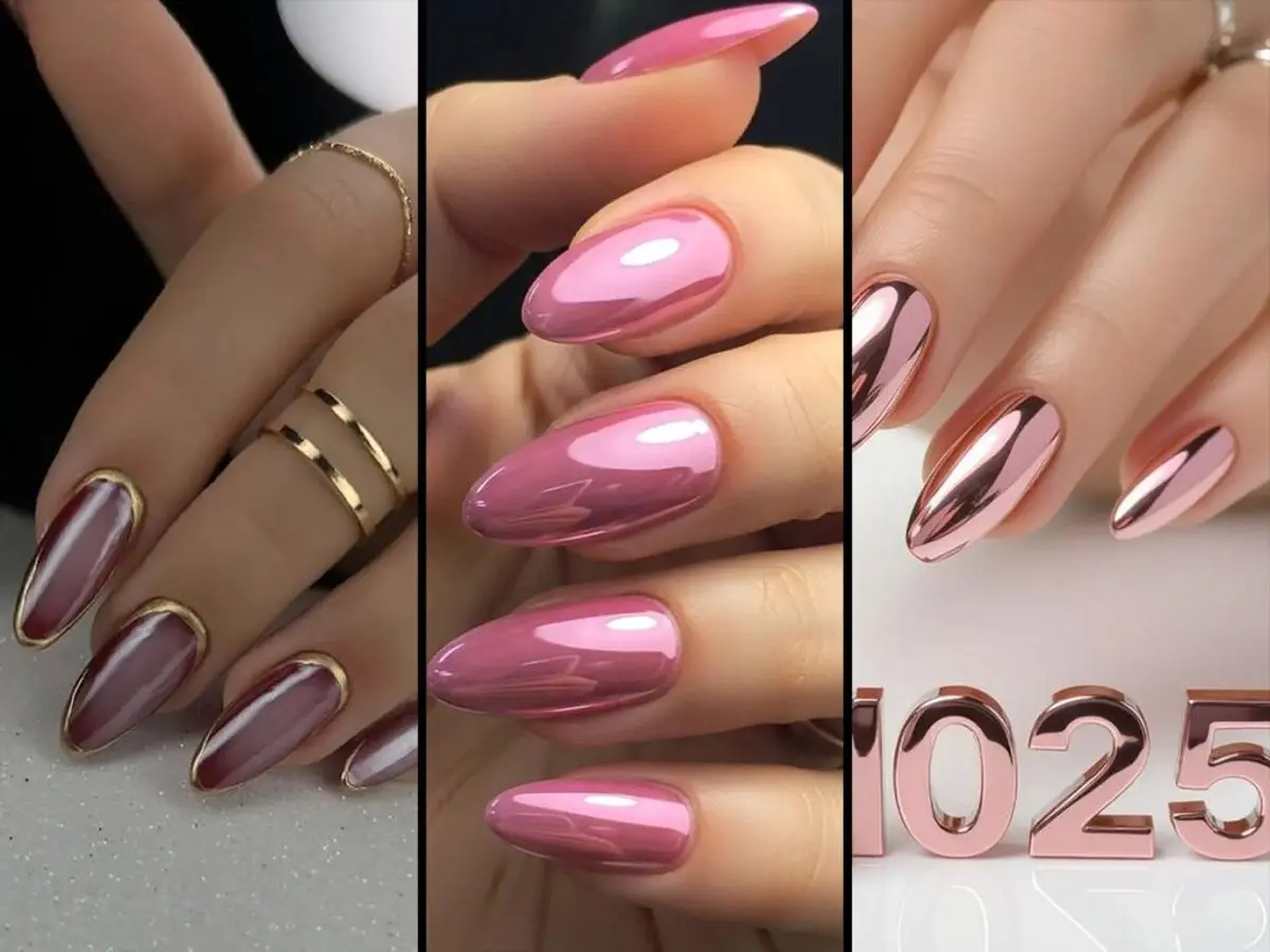 ۱۴ مدل ناخن صورتی متالیک؛ درخششی جسورانه برای انگشتان شما!