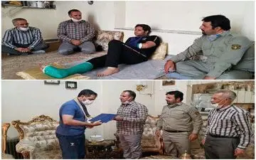 عیادت و قدردانی مسئولان محیط زیست از کارکنان مصدوم منابع طبیعی استان کرمانشاه