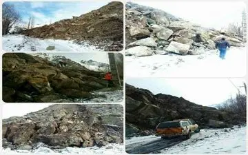  ریزش کوه راه سه روستا را در طالقان مسدود کرد