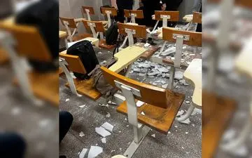 آوار شدن سقف دانشگاه رازی بر سر دانشجویان / مصدومین به بیمارستان منتقل شدند
