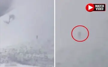 رویت موجود آدم نمای عجیب در کوهستان!