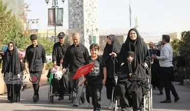 تصاویری زیبا از مراسم راهیپمایی جاماندگان اربعین حسینی(ع)در تهران