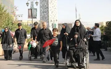 تصاویری زیبا از مراسم راهیپمایی جاماندگان اربعین حسینی(ع)در تهران