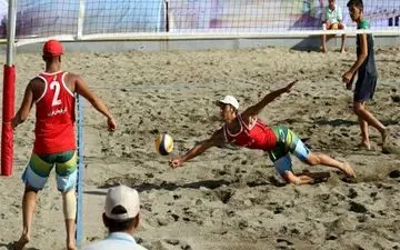 پیروزی والیبال ساحلی ایران برابر انگلستان در تور لاهه