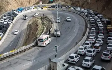 ترافیک سنگین در برخی مقاطع محور تهران-فشم و جاده کندوان