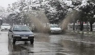  برف و باران در جاده‌های ۹ استان