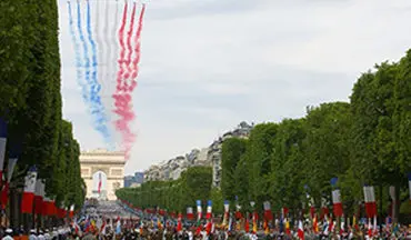 گاف ارتش فرانسه در روز ملی این کشور + فیلم