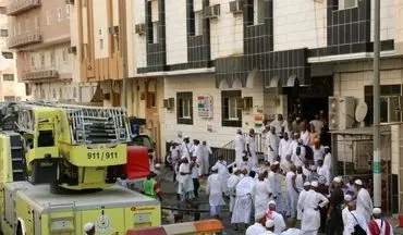 آتش سوزی در محل اقامت حجاج در مکه+تصاویر