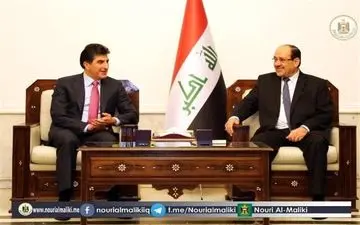 دیدار مالکی و بارزانی؛ تاکید بر تشکیل سریع دولت